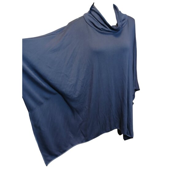 Lou & Grey Mock Neck Poncho Cape Shawl Womens XS/S Corpcore Chic Elegant Soft - Picture 3 of 8